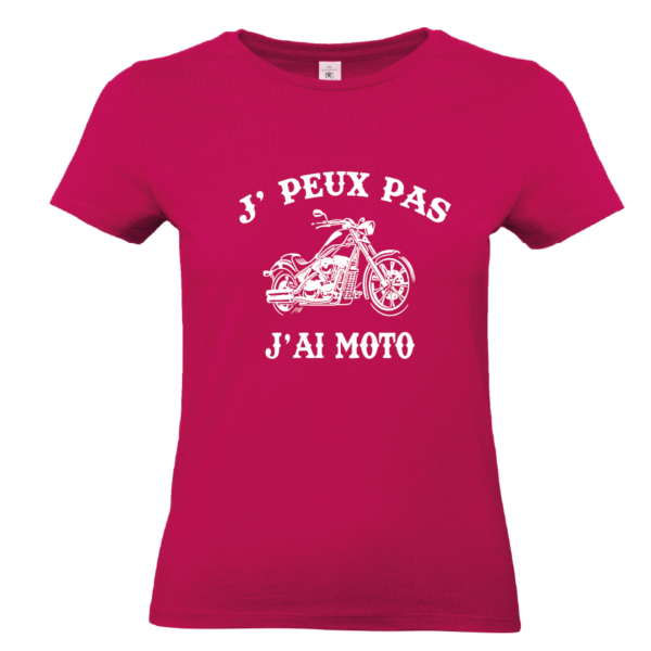 Tee-shirt J'peux pas j'ai moto femme – Image 4