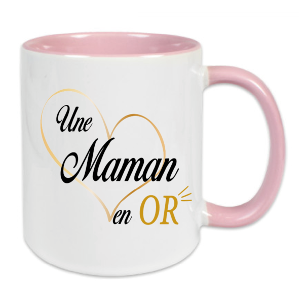 Mug Une maman en OR – Image 2