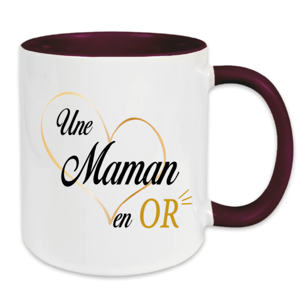 Mug Une maman en OR – Image 3