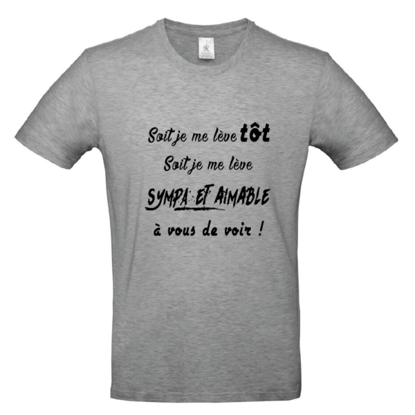 Tee-shirt Se lever tôt homme – Image 3