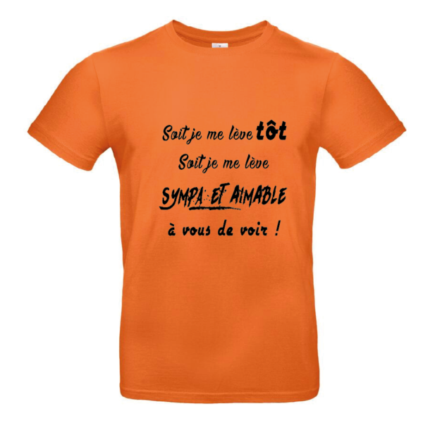 Tee-shirt Se lever tôt homme – Image 2