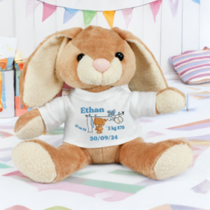 Peluche lapin 21 cm personnalisable