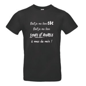 Tee-shirt Se lever tôt homme